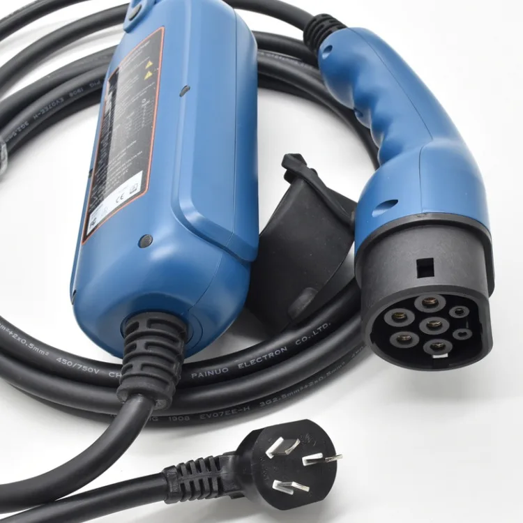 ครัวเรือนชาร์จปืน2ใหม่พลังงานไฟฟ้า Car Charger แบบพกพา16A ปรับชาร์จ