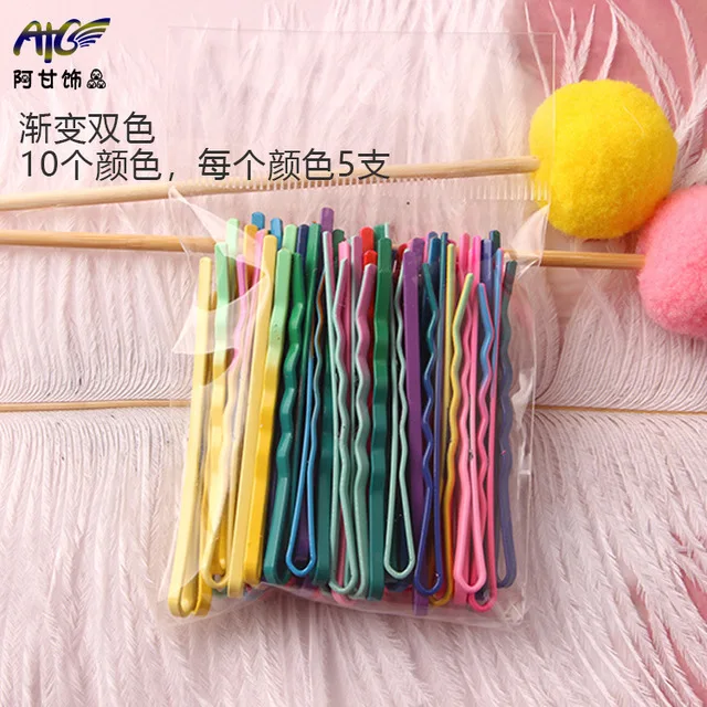 50pcs/lot 5cm U Shaped Metal Barrette Hairpin Hair Clips Pins Women Hair Styling Tools Accessories Braided Hair Tool