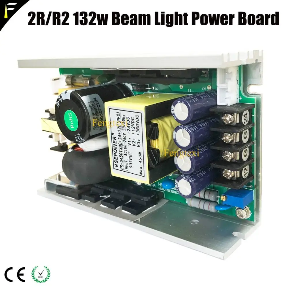 무대 이동 빔 라이트 PCB AC-DC 2R/R2 132W 380V 디스코 이동 헤드 전원 공급 장치 조립 패널 부품 HS-U450T 450W