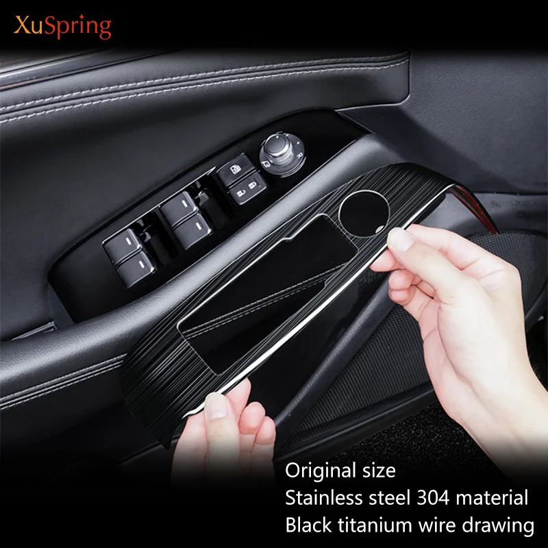 For Mazda 6 Atenza 2019 2020 LHD Window Switch Panel Adjust Cover Trim Stickers Strips Garnish Decoration Car Styling