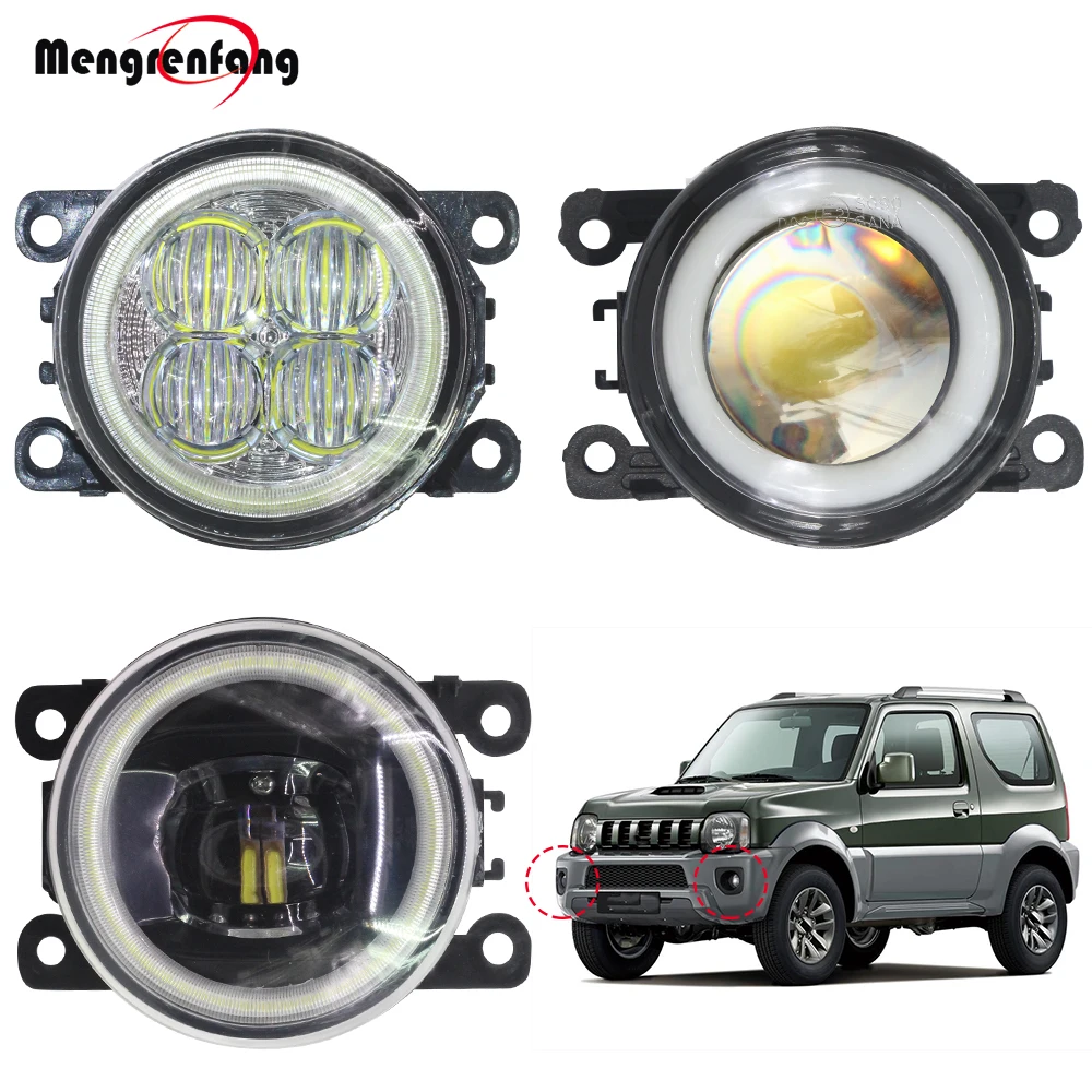 

2 Pieces Car Styling Fog light LED Halo Ring Angel Eye Daytime Running Lamp DRL 12V High Bright For Suzuki Jimny FJ 1998-2014