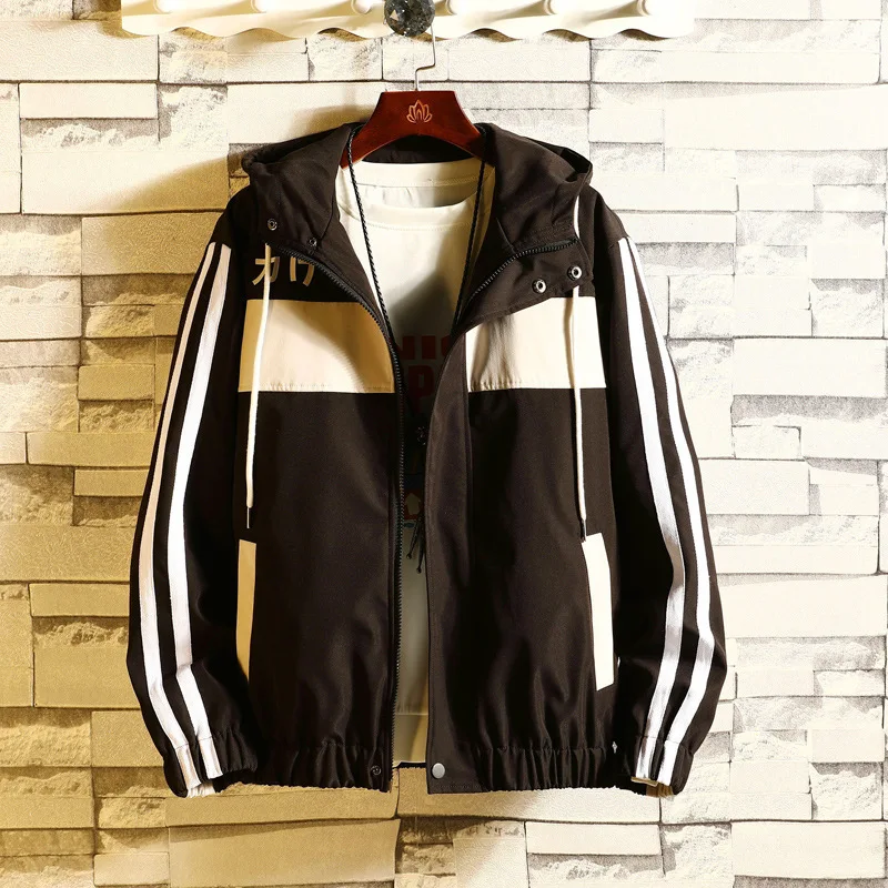 Men's Designer Jackets Striped Sports Coat Hooded Jacket Letters Windbreaker Zipper Hoodies For Men Sportswear Tops Clothing