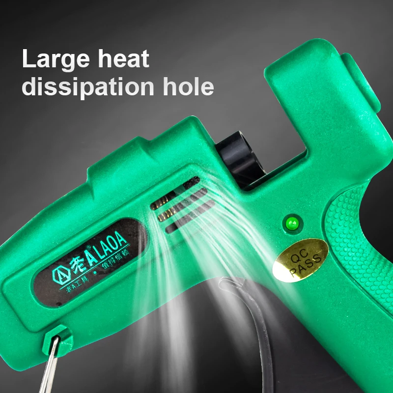 LAOA 25W Hot Melt Glue Gun with 7MM Glue Sticks Mini Industrial Thermo Electric Heat Gun Temperature Crafts Repair DIY Tool