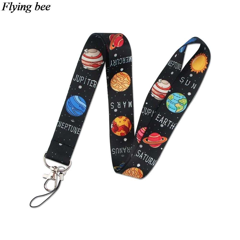 Flyingbee космический брелок мультфильм Марс телефонный шнурок женский модный ремешок шейные ремешки для ID карты Телефонные ключи X1002