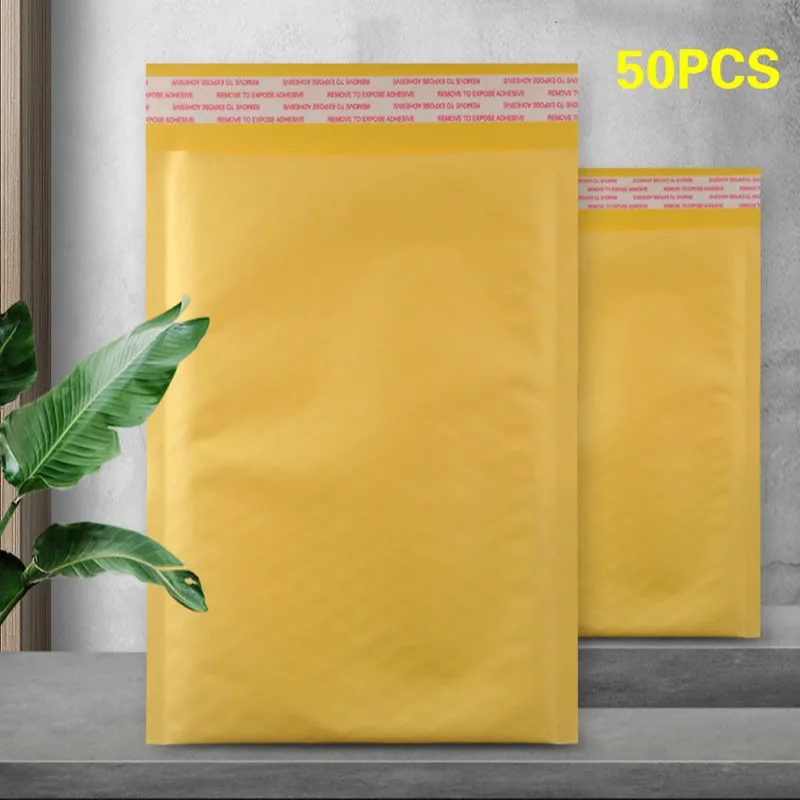 50pcs/lot 20*25cm Paper Envelopes Bags Mailers Padded Envelope With Mailing Bag Business Supplies Christmas Package Gift Holders