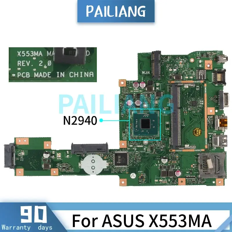

Mainboard For ASUS X553MA N2940 Laptop motherboard REV.2.0 DDR3 Tested OK