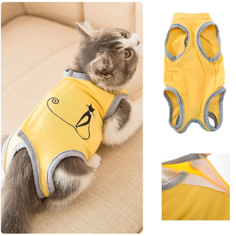 Anti-licking Sterilization Pet Clothes Surgical Gown For Mother Cat Weaning Breathable Anti-scratch Body Strap Vest Pet Supplies