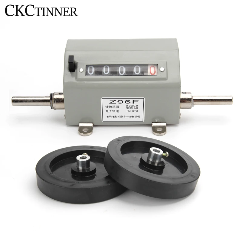 Z96-F  Meter Counter Mechanical Length Distance Double Rolling Wheel 0-9999.9 Mechanically driven recorder/Measuring length