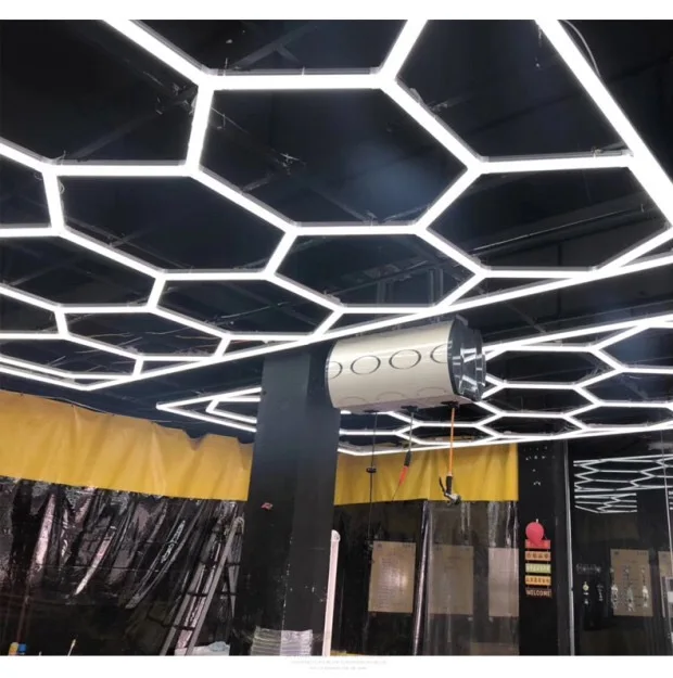 Customize Pendant Lights for Washing Car Room Hanging Office Workshop Factory Office Hexagon Lamps Fixture