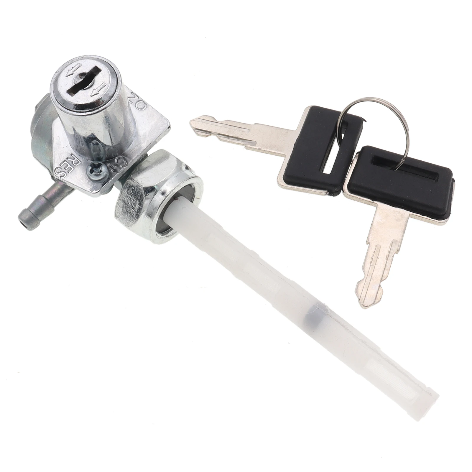 Gas Tank Fuel Switch Gasoline Faucet Shut Off Valve Pump Tap Petcock with Anti-theft Lock Key for CG CBT XF Motorcycle