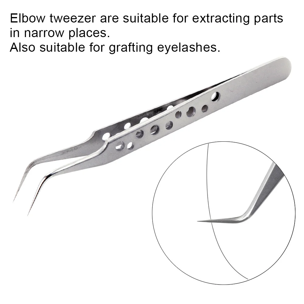 VETUS Lashes Stainless Steel Tweezer Eyelash Extension Tweezers Volume Non-magnetic Individual Eyelashes Pincette Makeup Tool