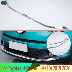 For Toyota C-HR CHR AX10 2019 2020 Car Accessories ABS Chrome Front Grille Accent Cover Lower Mesh Trim Molding Styling Bezel