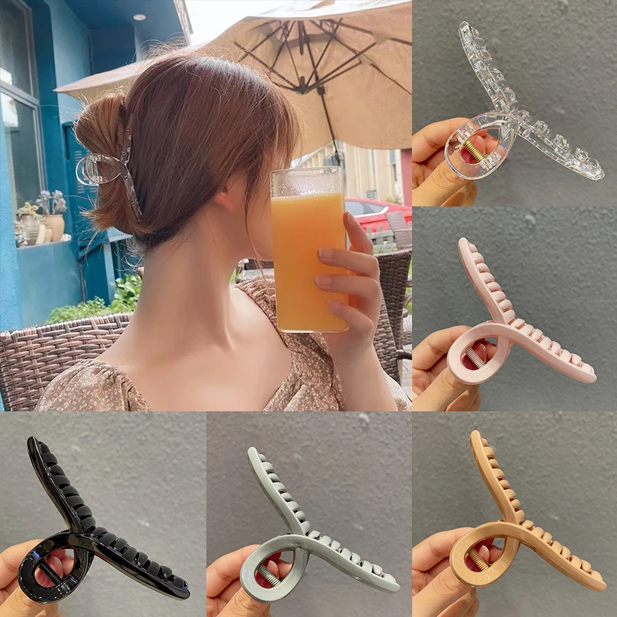 Korean New Hair Claw Barrettes For Women Fashion Hairpins Girl Simple Geometric Hollow Out Headwear Hair Accessories Hair Clip