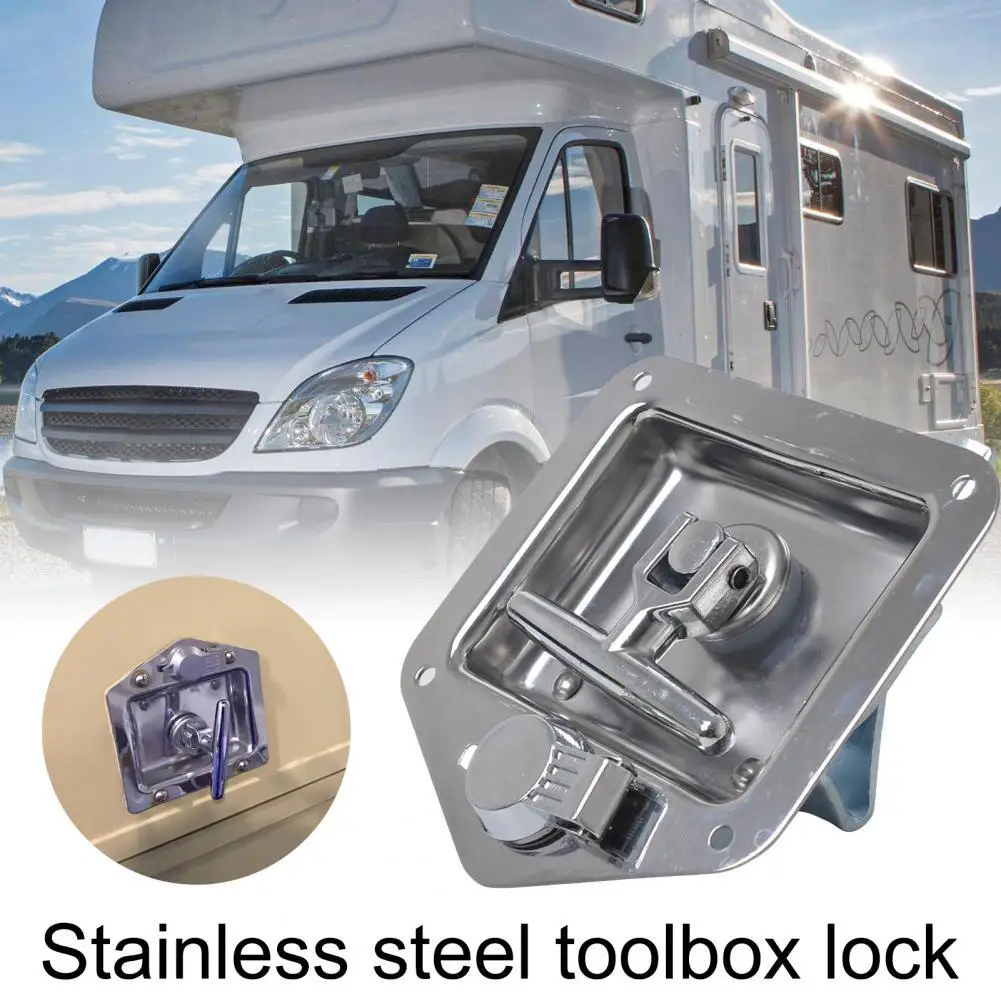 Heavy Duty Anti-rust Stainless Steel T-handle Tool Box Lock for Bus