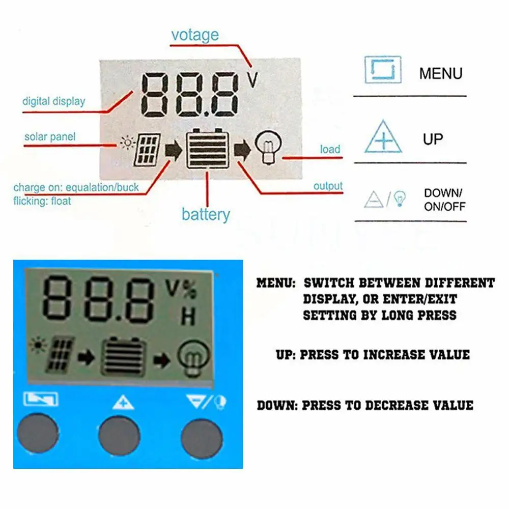 Controlador de cargador de Panel Solar 60A 12V/24V, regulador de batería, controlador de sistema Solar con pantalla LCD USB Dual, gran oferta