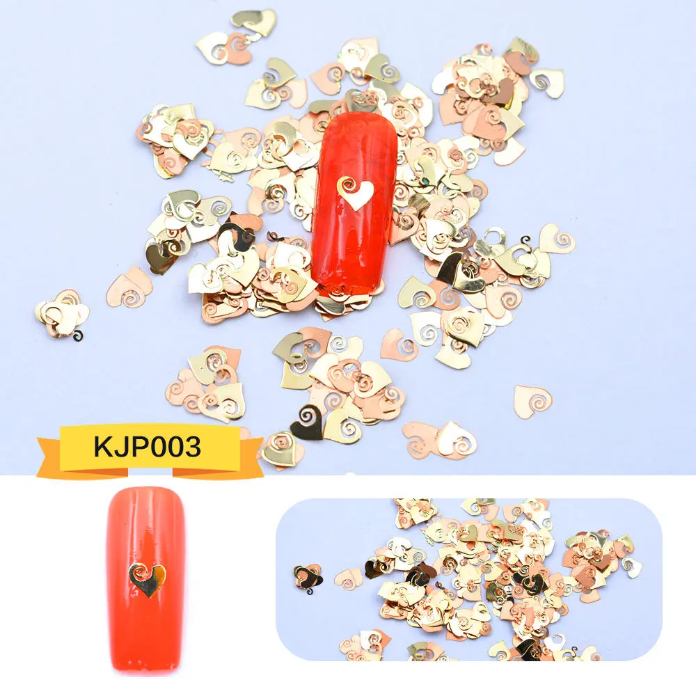 100pcs Gold Butterfly Flower Dollor Mouse Designer Brand Nail Art Metal Charm Nails Parts Decoration