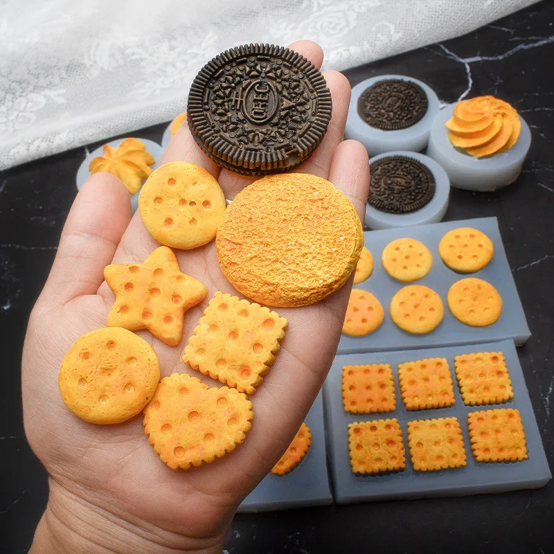 SNASAN Silicone Mould Cookies Biscuits Cracker UV Epoxy Resin Silicone Mold Star Decoration DIY Pendant Jewelry Making