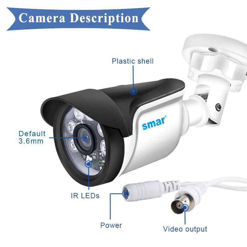 Smar 1080P AHD Analog High Definition Surveillance Infrared Camera 2MP AHD CCTV Camera Security Outdoor Bullet Cameras