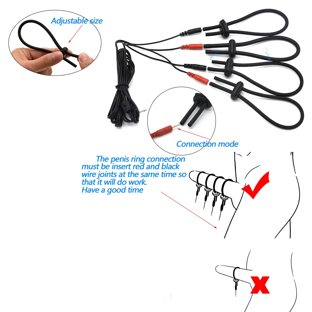 Electrostimulator for Men,Electric Shock Sex Anal Butt Plug Stimulation,Electro BDSM Cock Penis Ring,e stim Estim Electrosex toy