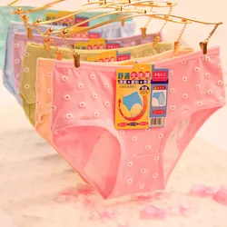 Girl Menstrual Panties Physiological Briefs Floral Lingerie Leakproof Broadened Female Underwear Teengage Girl Panties Briefs