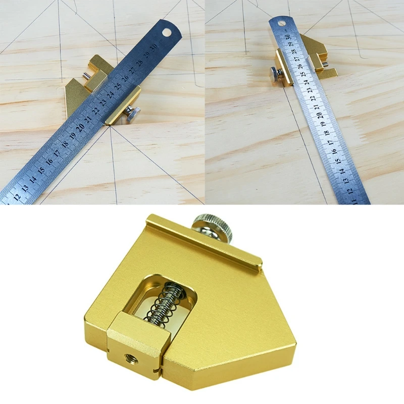 Positioning Block 45°/90°/135° Steel Ruler Carpenter\'s Steel Ruler Locator Block Steel Ruler Limit Aluminum Alloy Stop