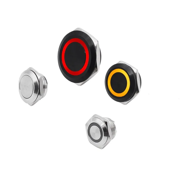 150mm cable power supply 12v LED light momentary short mini push button switch 12/16/19/22/25/30 mm pressure switch 3-6v 12-24v image 3