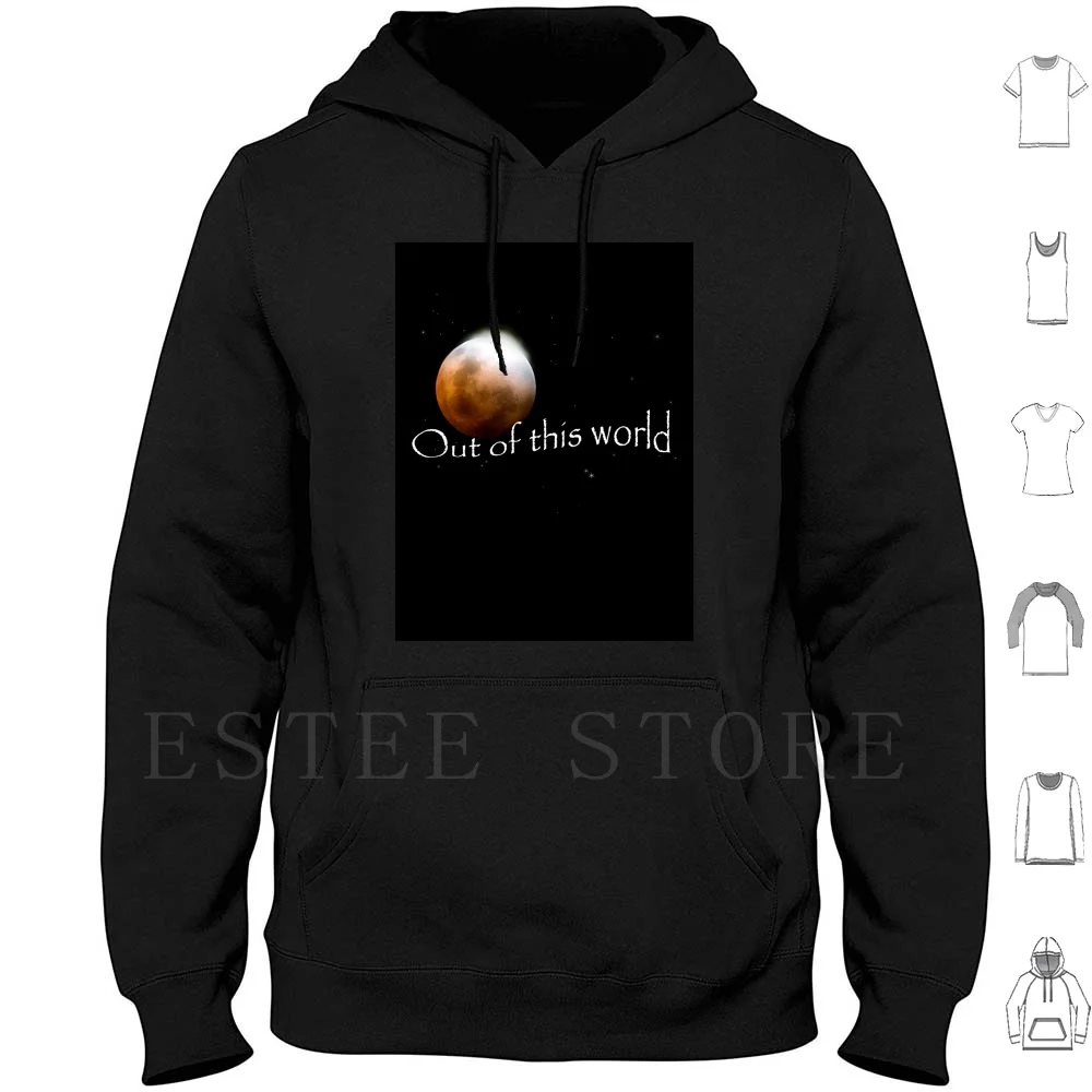 Out Of This World Hoodies Black Moon Stars Universe World