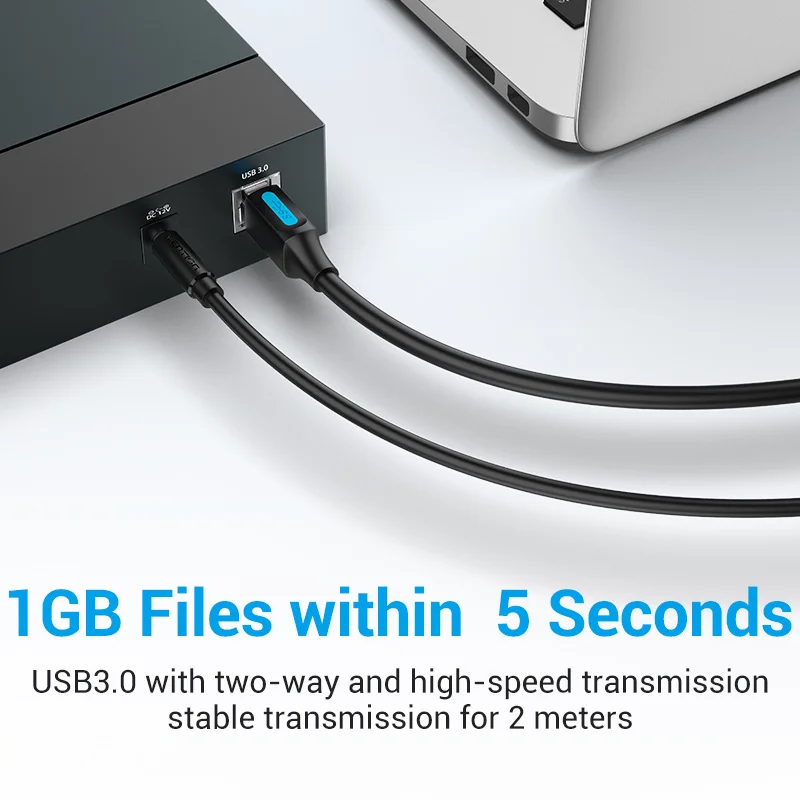 Vention – câble USB 3.0 Type A mâle vers B pour imprimante et Scanner, cordon pour Canon Epson ZJiang 3.0 2.0