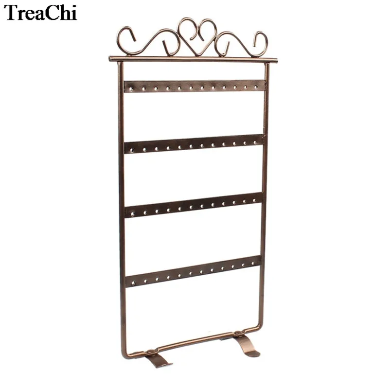 48 Holes Metal Earrings Organizer Stand Frame Holder Iron Painted 4 Layer Jewelry Earring Showcase Wall 4 Colours Available