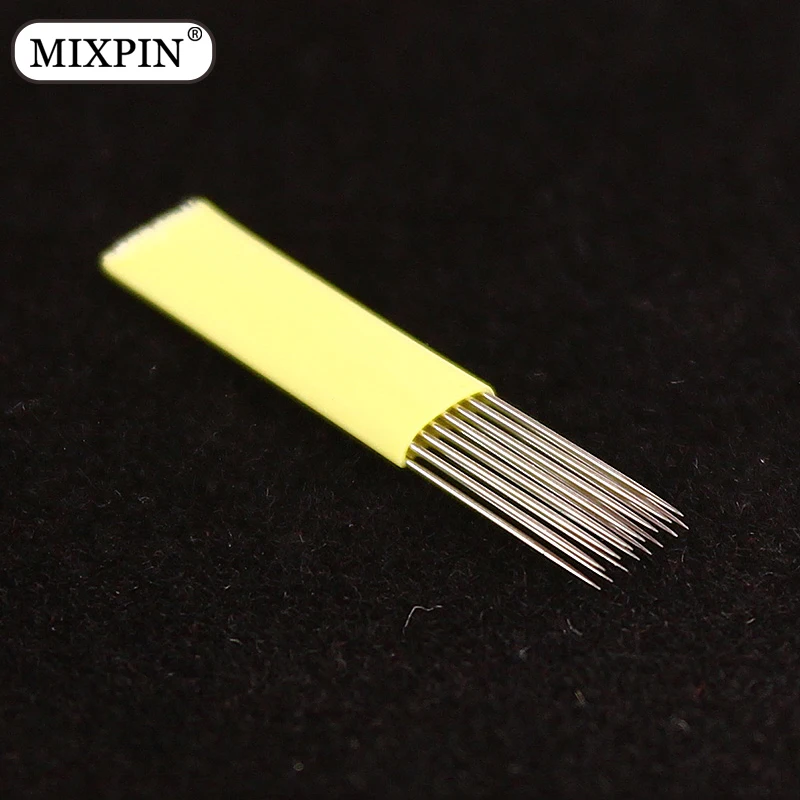 100PCS Microblading Shading Blades Tattoo 15 Pins DOUBLE ROW Needles 15M1 Fog Brow Microneedling