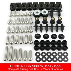 Fit For Honda CBR 900RR 1996 1997 1998 1999 Motorcycle Complete Fairing Bolts Kit Covering Bolts Clips Nuts Stainless Steel