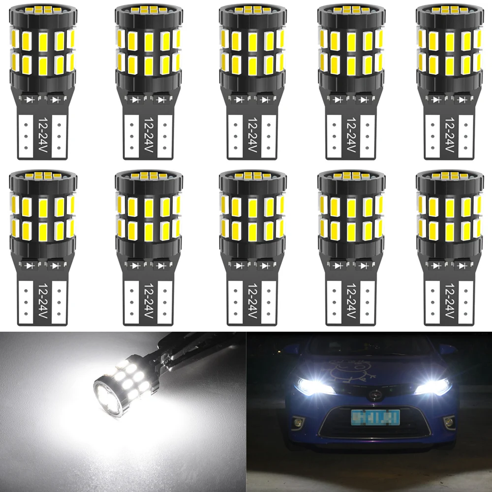 Ampoules Canbus LED T10 pour BMW E90 E60, blanc, 168, 501, W5W, lampe à cale, éclairage intérieur de voiture, 12V, 6000K, rouge, ambre, jaune, bleu,