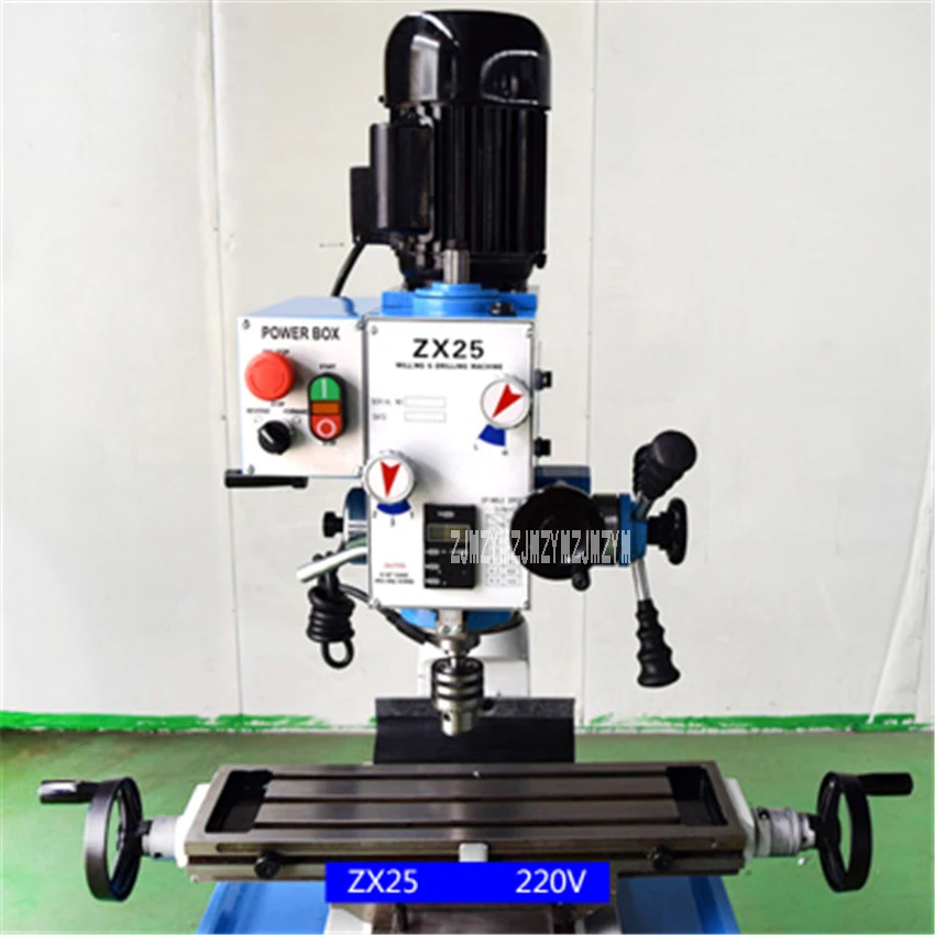 

ZX25 High Precision Drilling Milling Machine Household Desktop Drilling Metal Mini Milling Machine 110V/220V/380V 750W 1400r/min