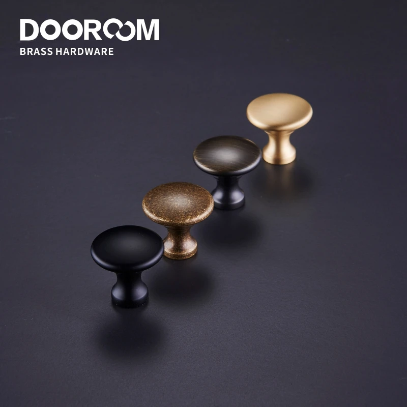 Dooroom-tiradores de latón para muebles, manijas simples americanas para armario, tocador, armario, puerta, cajón, caja de zapatos, pomos Pastoral