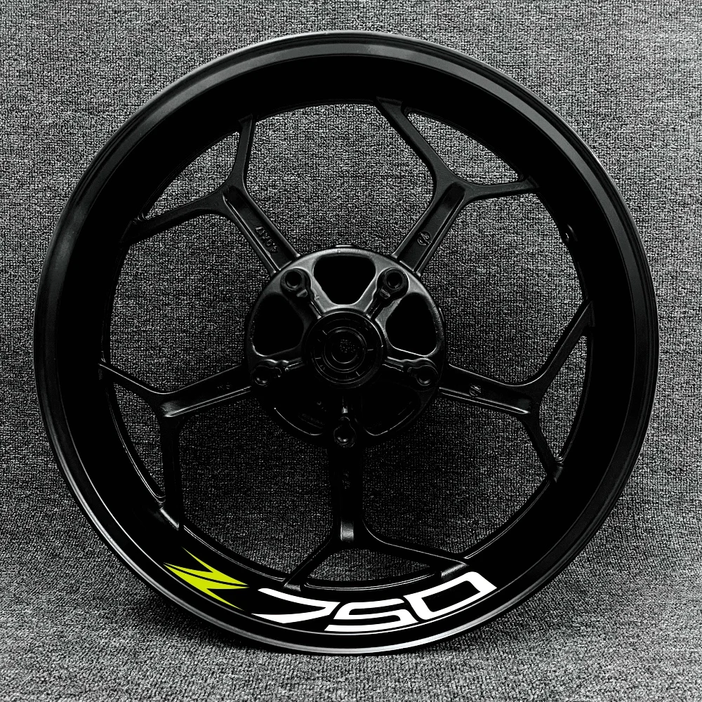 Full Set For Kawasaki Z750 Motorcycle Rim Logo Decal Decoration Inner And Outer Wheel Hub Waterproof High Reflective Stickers