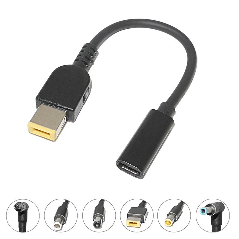 Universal Laptop Charging Cable USB C Type C to Dc Power Jack Connector for Lenovo Asus Dell Hp Acer Samsung Notebook Adapter