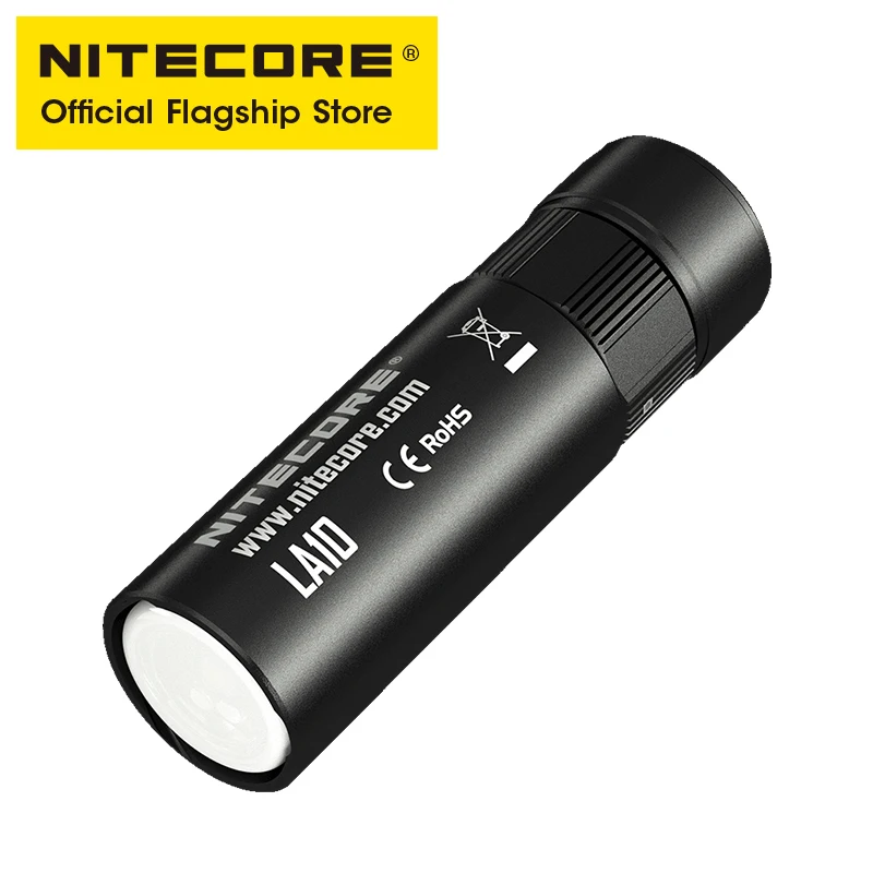 Внешний светодиодный фонарик NITECORE LA10 мини-фонарь для кемпинга, перезаряжаемая лампа фонарь с питанием от батареи AA, портативное освещение