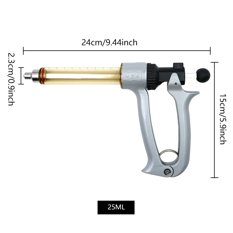 Imagem -04 - Semiautomática Vacina Ajustável Contínua Seringa Veterinária Frango Ovelhas Cavalo Especial Novos Produtos 25 ml 50 ml