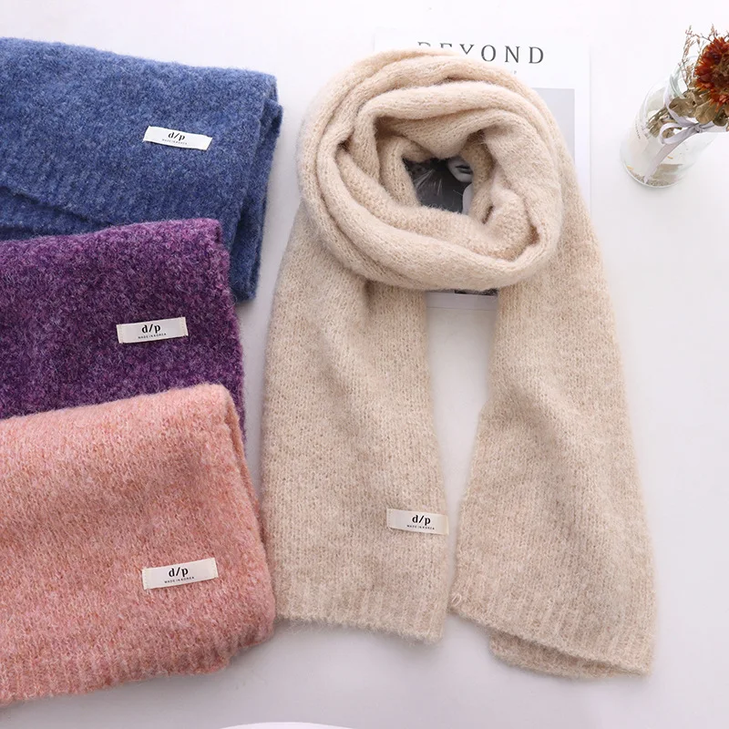 2023 Women Autumn And Winter Pure Color Imitation Cashmere Literary Versatile Narrow Long  Air Conditioning Room Warm Shawl