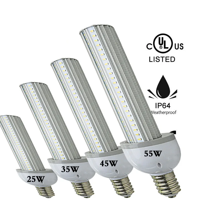 E27 E40 LED Street Light 25w 35w 45w 55w 60w LED Corn Light IP64 waterproof garden lamp led parking lots garage lamps AC85-277V