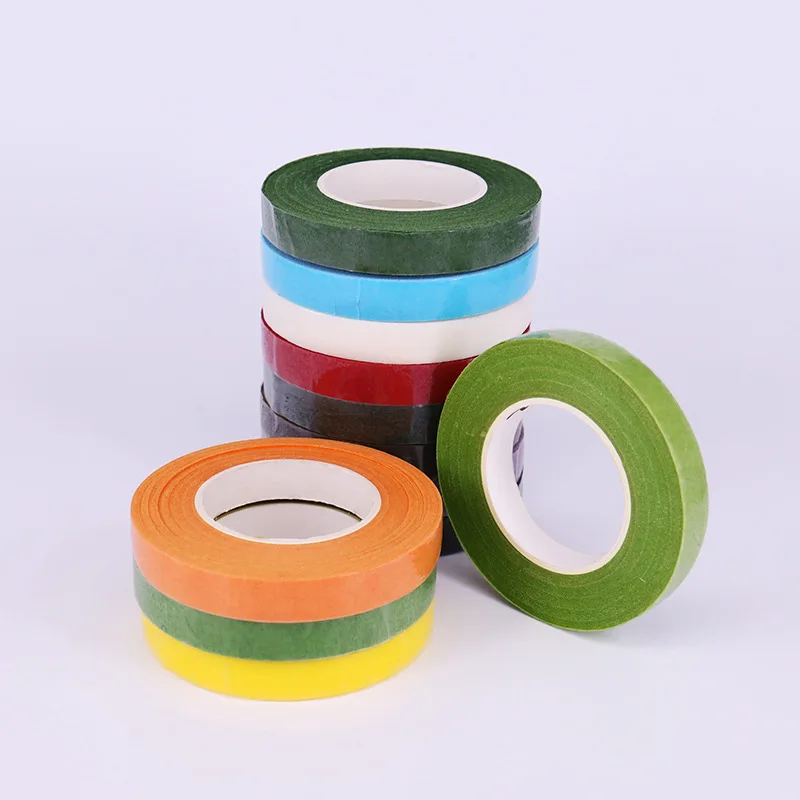 Flower Paper Tape Garland Wreath Floral Stem Self-adhesive Tape 30Yard 12mm Paper Craft Artificial Flowers Self-adhesive Tape