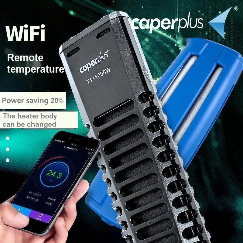 

Caperplus T1 + Aquarium WIFI Heater Heating APP Fish Tank Automatic Constant Temperature Power Saving PTC Quartz Frequency