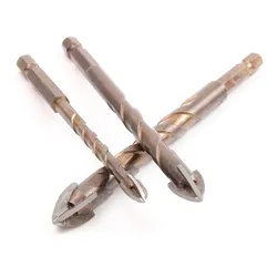 Liga Cruz Hex Telha Bits, Vidro Cerâmica Abridor De Buraco De Concreto, Triângulo Broca, 3mm, 4mm, 5mm, 6mm, 8mm, 10mm, 12 mm