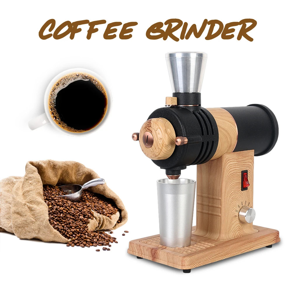 ITOP 78mm Ghost Burr Electric Coffee Grinder Adjustable Speed Americano Beans Grinding Machine For Drip Coffee  Aluminum Cup