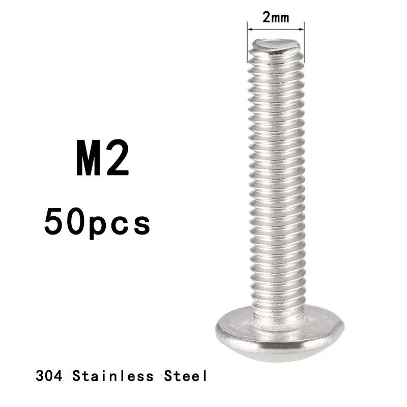 ZONSANTA ISO7380 M2 M2,5 M3 M4 M5 M6 304 A2 Runde 304 Edelstahl Schrauben Innensechskant-Halbrundkopf-Inbusschraube Mechanische Schraube