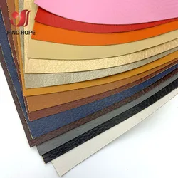 Litchi Pattern Back Self-adhesive Faux PU Leatherette Sewing Fabric Repair Patch Sticker For Sofa Car Bag DIY Craft Gift Decor