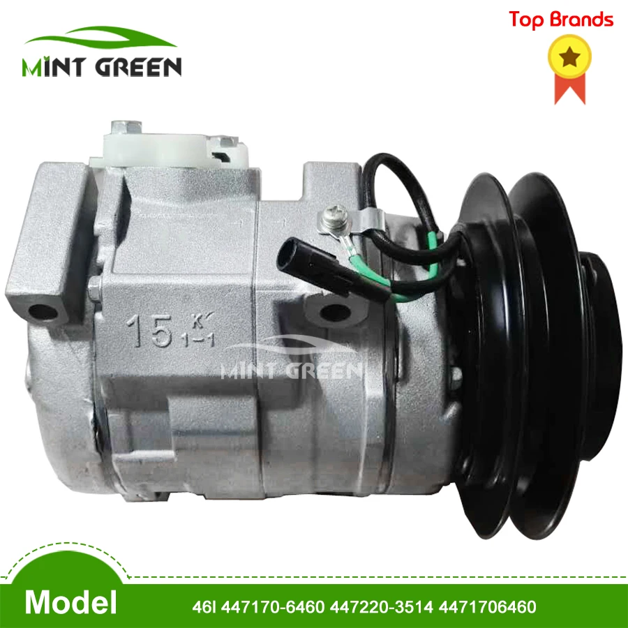 10s15c AC Compressor For Hino Dyna 4500 46l 447170-6460 447220-3514 4471706460 4472203514 12v or 24v