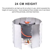 Portable camping stove with wind shield, 9/10 plates, foldable outdoor BBQ #4