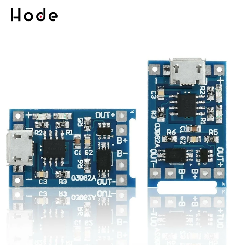 5 pièces MICRO USB 1a 5V charge de batterie au Lithium + Protection dans un Module de carte