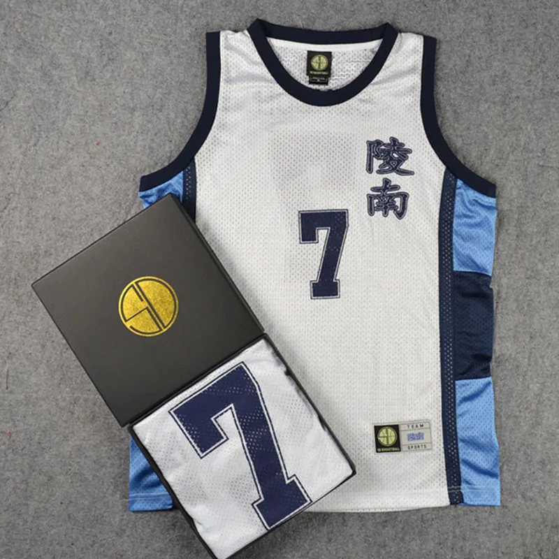

SLAM DUNK SENDOH No7 Джерси баскетбольной команды Ryonan School AKIRA белый синий топы для косплея рубашка спортивная одежда униформа